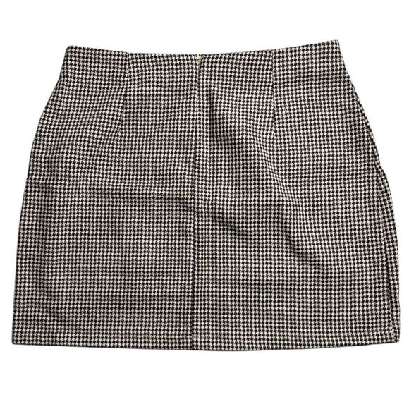 SHEIN Classic Brown and Tan Houndstooth Skirt Size Large - Picture 4 of 4